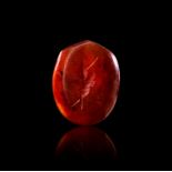 A GREEK CARNELIAN EROTIC INTAGLIO