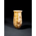 AN EGYPTIAN ALABASTER JAR, PREDYNASTIC - EARLY DYNASTIC PERIOD, NAQADA III - 1ST DYNASTY, CIRCA 3200