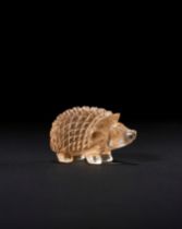 A ROCK CRYSTAL FIGURE OF A PORCUPINE, PROBABLY 19TH CENTURY