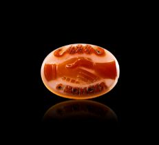 A GREEK INSCRIBED ONYX CAMEO, CIRCA 3RD-4TH CENTURY A.D.