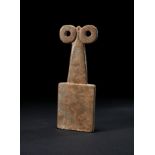 A MARBLE "EYE" IDOL TELL BRAK REGION, CIRCA 3500-3300 B.C.