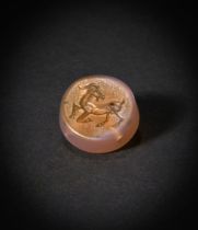 AN EASTERN GREEK AGATE SEAL OF A MOUNTAIN GOAT, CIRCA 5TH CENTURY B.C.