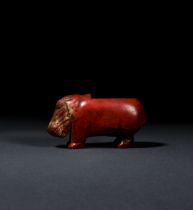 AN EGYPTIAN RED JASPER HIPPOPOTAMUS PREDYNASTIC PERIOD, CIRCA 3000 B.C.