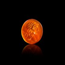 A ROMAN CARNELIAN INTAGLIO OF HYGEIA, CIRCA 1ST CENTURY A.D.