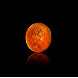 A ROMAN CARNELIAN INTAGLIO OF HYGEIA, CIRCA 1ST CENTURY A.D.