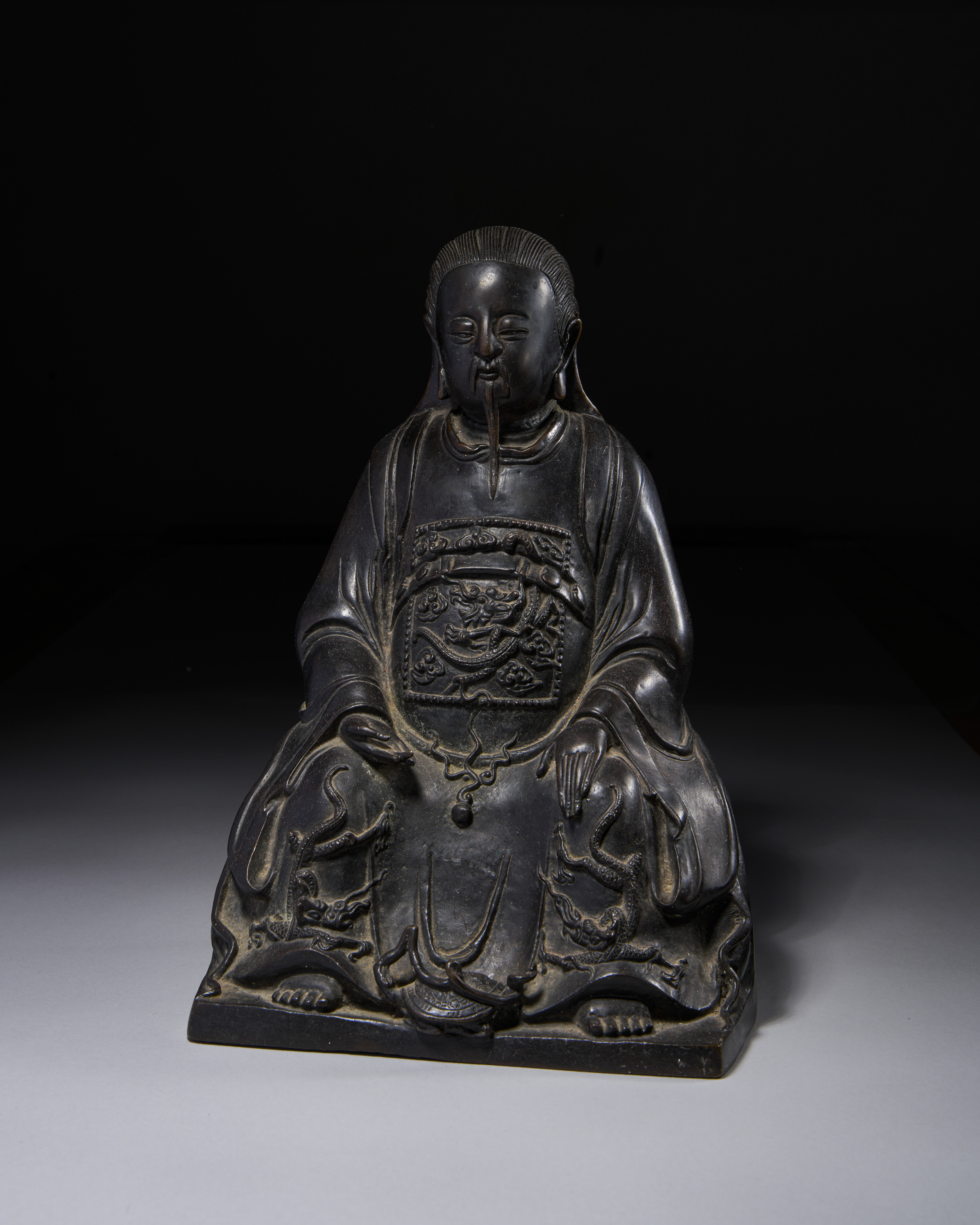 A BRONZE FIGURE OF ZHENWU MING DYNASTY, 16TH CENTURY