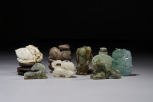 ASSORTMENT OF CHINESE JADE & HARDSTONE FIGURES, QING DYNASTY (1644-1911)