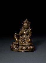 A BRONZE FIGURE OF A SEATED BUDDHA, QING DYNASTY (1644-1911), 18TH CENTURY