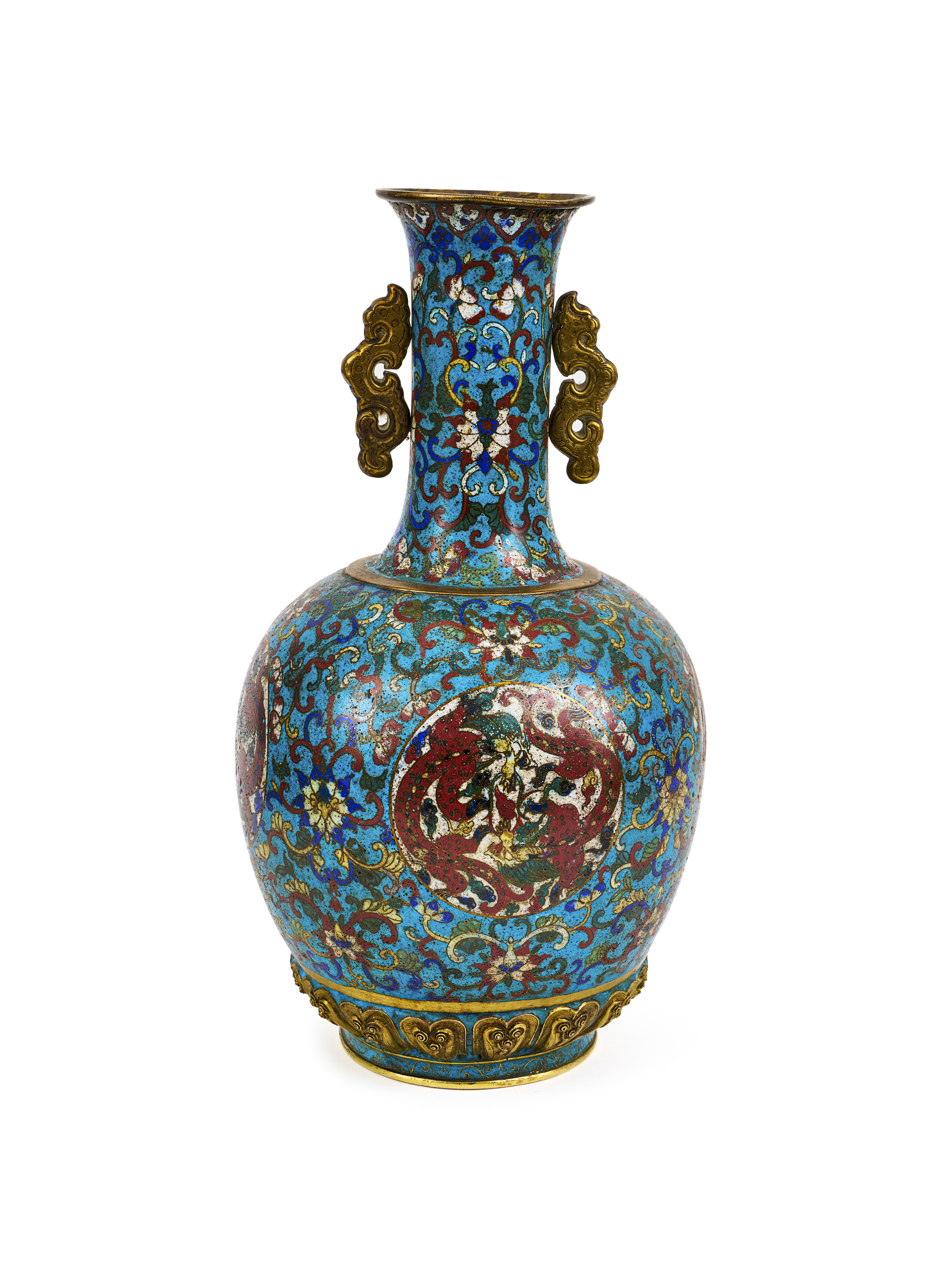 A LARGE CHINESE CLOISONNE VASE, QIANLONG PERIOD (1736-1795)