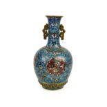 A LARGE CHINESE CLOISONNE VASE, QIANLONG PERIOD (1736-1795)