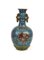 A LARGE CHINESE CLOISONNE VASE, QIANLONG PERIOD (1736-1795)