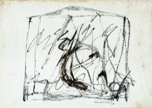 JAGDISH SWAMINATHAN, UNTITLED, 1992, SIGNED & DATED "SWAMINATHAN 92" LOWER RIGHT, MIXED MEDIA ON PAP