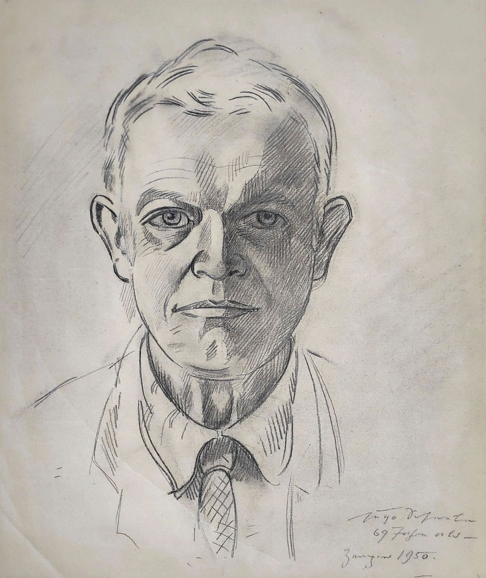 Scheele, Hugo (1881 Arnsberg - 1960 Greifswald) „Selbstportrait 1950“