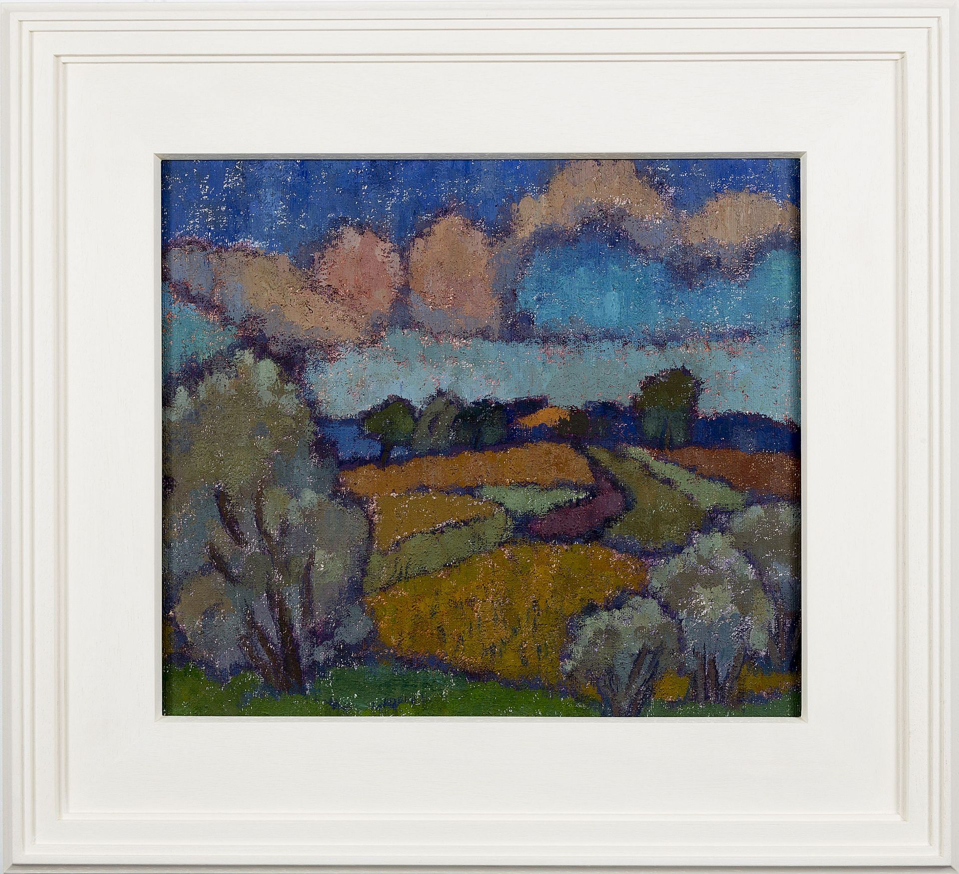 Schacht, Karen (1900 Niederlößnitz – 1988 Kassel) „Achterwasserlandschaft bei Ückeritz mit Wolken, F - Bild 2 aus 2