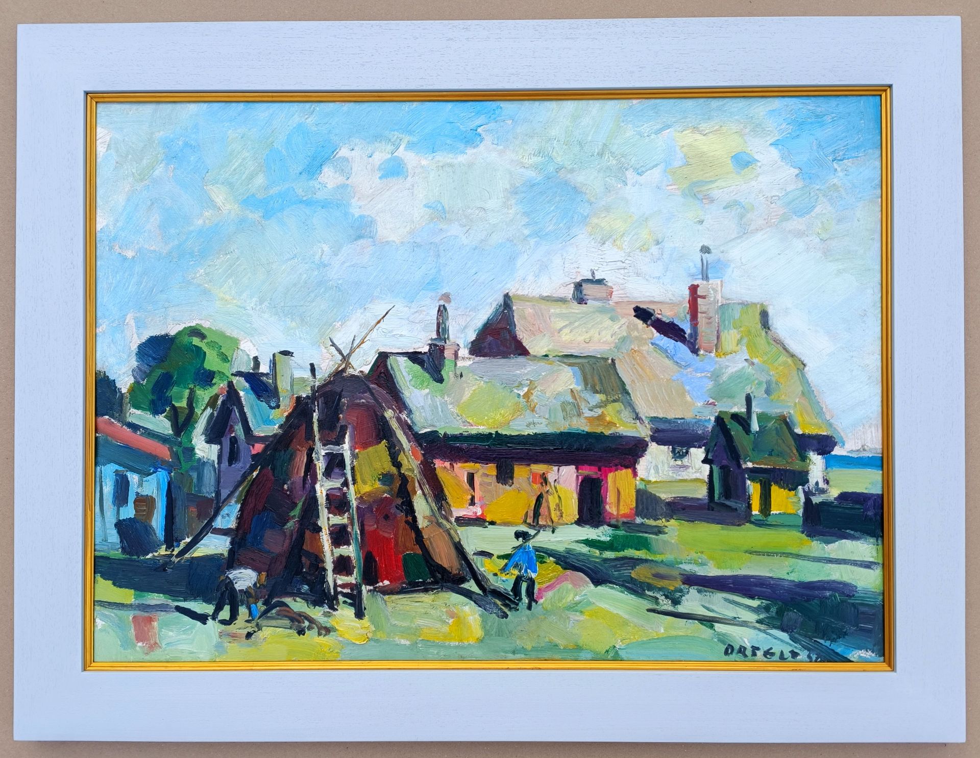 Ortelt, Karl (1907 Mühlhausen/Thüringen - 1972 Jena) "Häuser auf Hiddensee" - Bild 2 aus 3