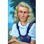 Büchsel, Elisabeth (1867 Stralsund - 1957 Stralsund) "Junges Mädchen auf Hiddensee"