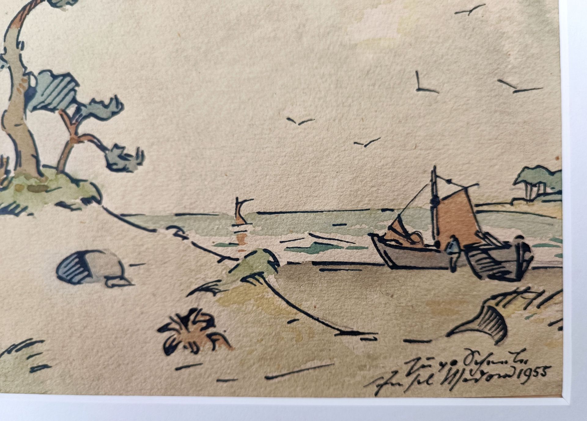 Scheele, Hugo (1881 Arnsberg - 1960 Greifswald) „Fischerboote am Strand“ - Bild 3 aus 4