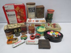 Selection of various vintage tins.