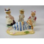 Four Royal Doulton Bramley Hedge figurines, all with boxes. The tallest measures 10cm.