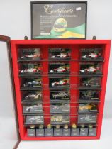 Selection of Eighteen 1:43 Scale Die cast models of Ayrton Senna's Racing Cars together with Eight A