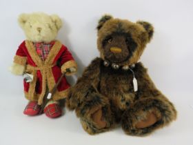 Large 50cm Charlie Bear called Dallinger plus a special edition grandfather teddie bear.