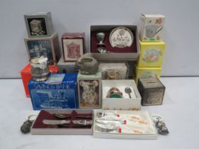 Large selection of various christening gifts most of which are boxed.