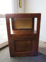 Vintage wooden pot cupboard, 60cm tall 41cm wide and 28cm deep.