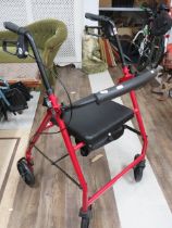 Drive, Fold Flat mobility walker with handbrakes & Seat, see photos. Very Little use.