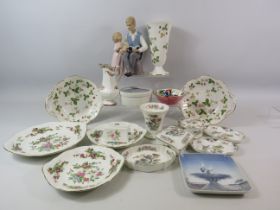 Large selection of good quality china items by Wedgwood, Coalport, Minton, Bing Grondel etc.