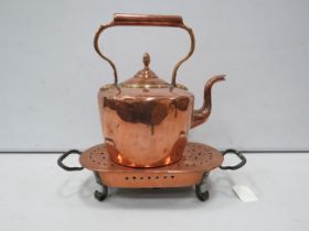 Vintage Copper kettle with double burner.