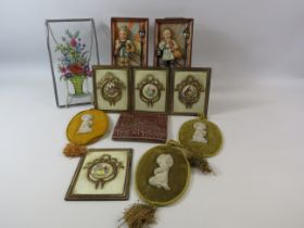Various vintage wall plaques by Capodimonte, Friedel etc