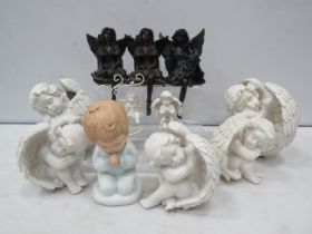 Selection of cherub and fairy figures.