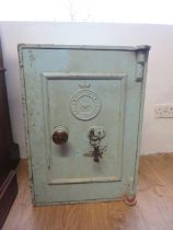 Patent Fire Resistant metal safe with key. Measures approx H:24 x W:17 x D:16 inches. Very heavy. H