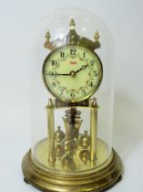 West German Made Kundo Brass based Anniversary Clock. Non runner for spares or repairs . Adustable h