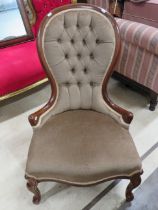 Vintage Nursing chair with Draylon Upholstery. Seat height 14 inches, Excellent condition. See photo
