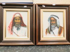 Two very well painted, Oil on Canvas studies of Arabic Gentlemen. Each signed W. Y. Chung 82. Bo