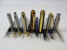 Selection of fountain pens various makers.