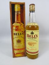 Vintage bottle of Bells Finest extra special whiskey with box 70cl.