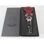 Versace Rosenthal crystal glass Medusa bottle stop in box