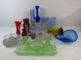 Large selection of various art glass, Art deco, German crystal etc.