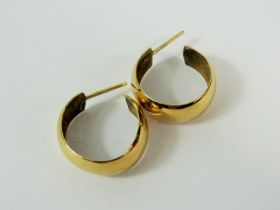 Pair of 9ct Yellow Gold Earrings (no fasteners) 2.3g