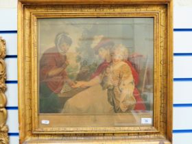 Victorian Era Lithograph of 'The Fortune Teller' taken from an the original by Joshua Reynolds and