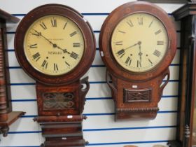 Two Oak Cased Wall clocks, one intermittent runner , Martin Wilkinson of Worksop plus one other for