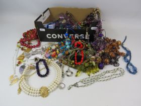 Large selection of various costume jewellery, rings necklaces etc.