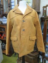 Mens Tan leather jacket by GAP , size Large.