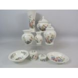 9 pieces of Coalport china in the Mayfield pattern.