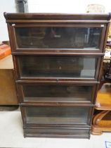 Original early 20th Century Globe Wernike sectional Solicitors Bookcase with glazed up and over door