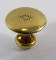 18ct gold Tiffany and Co collar stud 1.9grams.