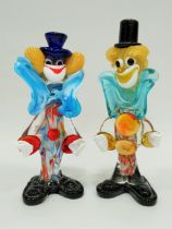 Pair of Murano Clowns, both in good order. Each approx 9 inches tall. See photos.