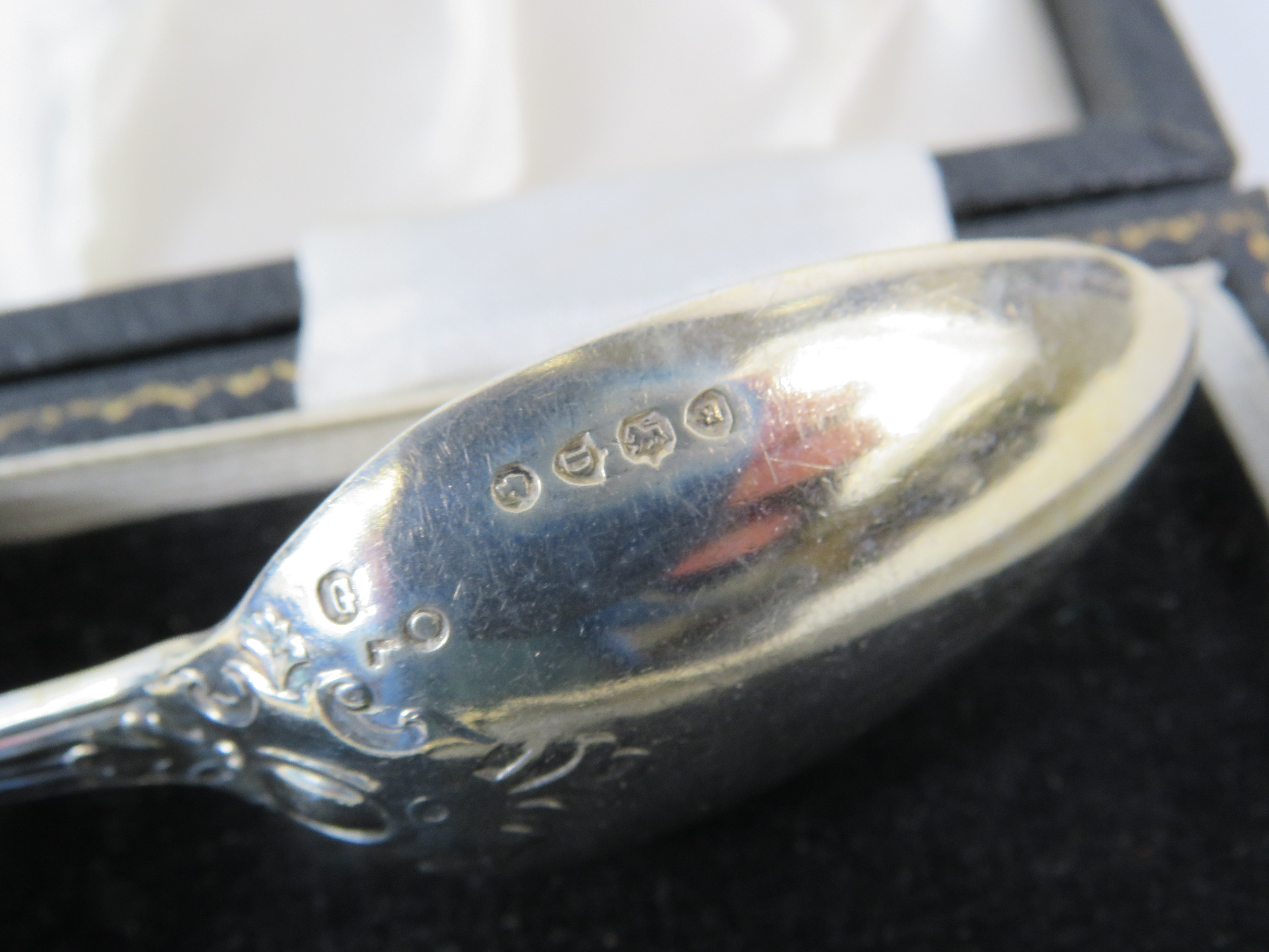 London 1879 Sterling silver cased Fork and spoon set, 61.6 g - Image 3 of 4